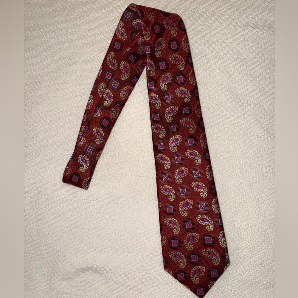 Verse 9 Haute Couture Tie Necktie Paisley Silk Designs By Maurizio NWOT